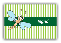 Thumbnail for Personalized Bugs Canvas Wrap & Photo Print IX - Green Stripes - Dragonfly - Front View