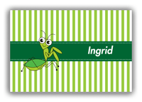 Thumbnail for Personalized Bugs Canvas Wrap & Photo Print IX - Green Stripes - Preying Mantis - Front View