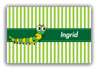 Thumbnail for Personalized Bugs Canvas Wrap & Photo Print IX - Green Stripes - Millipede - Front View