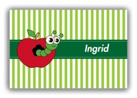 Thumbnail for Personalized Bugs Canvas Wrap & Photo Print IX - Green Stripes - Apple Worm - Front View