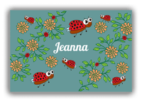 Thumbnail for Personalized Bugs Canvas Wrap & Photo Print X - Teal Background - Ladybugs - Front View