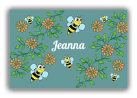 Thumbnail for Personalized Bugs Canvas Wrap & Photo Print X - Teal Background - Hornets - Front View