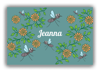 Thumbnail for Personalized Bugs Canvas Wrap & Photo Print X - Teal Background - Mosquitos - Front View