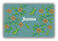 Thumbnail for Personalized Bugs Canvas Wrap & Photo Print X - Teal Background - Grasshoppers - Front View