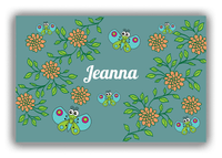 Thumbnail for Personalized Bugs Canvas Wrap & Photo Print X - Teal Background - Butterflies - Front View