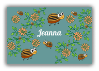 Thumbnail for Personalized Bugs Canvas Wrap & Photo Print X - Teal Background - Beetles - Front View