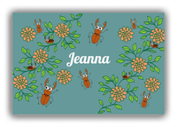 Thumbnail for Personalized Bugs Canvas Wrap & Photo Print X - Teal Background - Beetles II - Front View