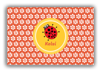 Thumbnail for Personalized Bugs Canvas Wrap & Photo Print XI - Orange Background - Ladybug - Front View