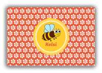 Thumbnail for Personalized Bugs Canvas Wrap & Photo Print XI - Orange Background - Bee - Front View
