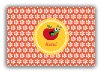 Thumbnail for Personalized Bugs Canvas Wrap & Photo Print XI - Orange Background - Apple Worm - Front View
