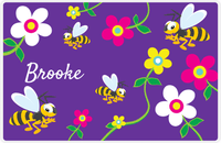 Thumbnail for Personalized Bugs Placemat II - Purple Background - Hornets -  View