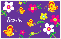 Thumbnail for Personalized Bugs Placemat II - Purple Background - Butterflies -  View