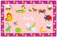 Thumbnail for Personalized Bugs Placemat V - Pink Background -  View