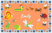 Thumbnail for Personalized Bugs Placemat V - Orange Background -  View