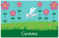 Thumbnail for Personalized Bugs Placemat VI - Teal Background - Mosquito -  View