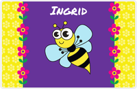 Thumbnail for Personalized Bugs Placemat VIII - Purple Background - Hornet -  View