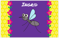 Thumbnail for Personalized Bugs Placemat VIII - Purple Background - Mosquito -  View