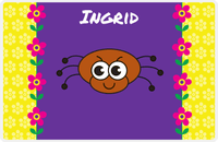 Thumbnail for Personalized Bugs Placemat VIII - Purple Background - Spider -  View