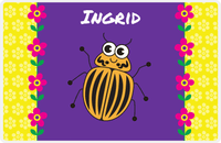 Thumbnail for Personalized Bugs Placemat VIII - Purple Background - Beetle -  View