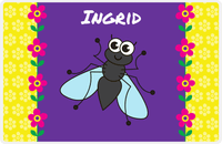 Thumbnail for Personalized Bugs Placemat VIII - Purple Background - Fly -  View