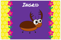 Thumbnail for Personalized Bugs Placemat VIII - Purple Background - Beetle II -  View