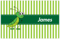 Thumbnail for Personalized Bugs Placemat IX - Green Background - Grasshopper -  View