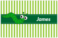 Thumbnail for Personalized Bugs Placemat IX - Green Background - Caterpillar -  View
