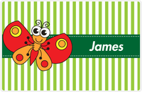 Thumbnail for Personalized Bugs Placemat IX - Green Background - Butterfly -  View