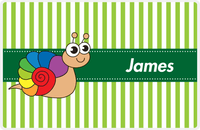 Thumbnail for Personalized Bugs Placemat IX - Green Background - Snail -  View