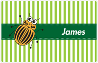 Thumbnail for Personalized Bugs Placemat IX - Green Background - Beetle -  View