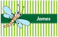 Thumbnail for Personalized Bugs Placemat IX - Green Background - Dragonfly -  View