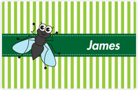 Thumbnail for Personalized Bugs Placemat IX - Green Background - Fly -  View