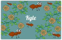 Thumbnail for Personalized Bugs Placemat X - Teal Background - Ant -  View