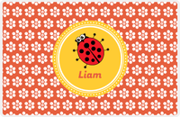 Thumbnail for Personalized Bugs Placemat XI - Orange Background - Ladybug -  View