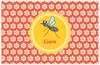 Thumbnail for Personalized Bugs Placemat XI - Orange Background - Mosquito -  View