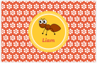 Thumbnail for Personalized Bugs Placemat XI - Orange Background - Ant -  View