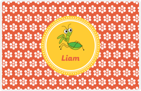 Thumbnail for Personalized Bugs Placemat XI - Orange Background - Preying Mantis -  View