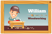 Thumbnail for Personalized Builder Tools Placemat VII - Woodworking - Redhead Boy -  View
