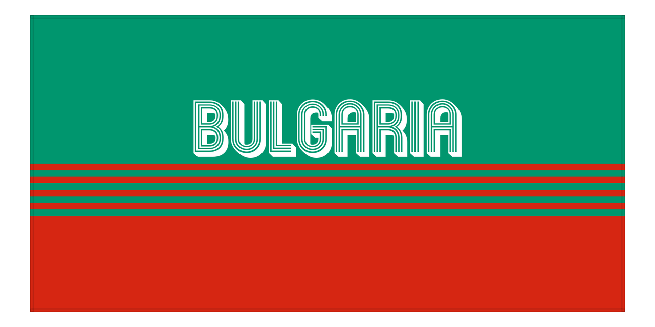 Personalized Bulgaria Beach Towel - Front View