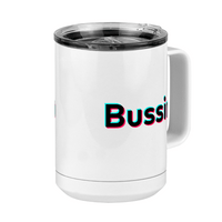 Thumbnail for Bussin Coffee Mug Tumbler with Handle (15 oz) - TikTok Trends - Front Right View