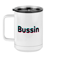 Thumbnail for Bussin Coffee Mug Tumbler with Handle (15 oz) - TikTok Trends - Left View
