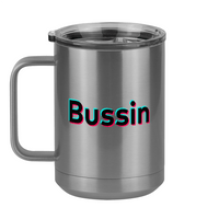 Thumbnail for Bussin Coffee Mug Tumbler with Handle (15 oz) - TikTok Trends - Left View
