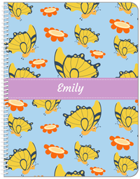 Thumbnail for Personalized Butterfly Notebook I - Blue Background - Yellow Butterflies II - Front View