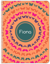 Thumbnail for Personalized Butterfly Notebook VI - Orange Background - Front View