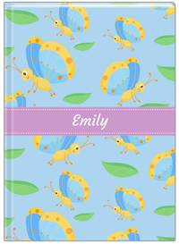 Thumbnail for Personalized Butterfly Journal I - Blue Background - Blue Butterflies II - Front View