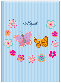 Thumbnail for Personalized Butterfly Journal II - Blue Background - Butterflies I - Front View