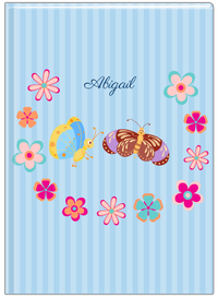 Thumbnail for Personalized Butterfly Journal II - Blue Background - Butterflies III - Front View
