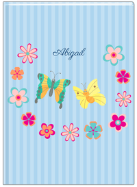 Thumbnail for Personalized Butterfly Journal II - Blue Background - Butterflies VI - Front View