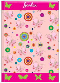 Thumbnail for Personalized Butterfly Journal IV - Pink Background - Pink Butterflies II - Front View