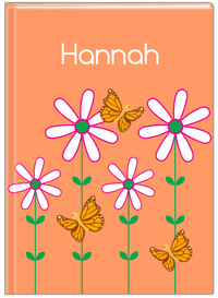 Thumbnail for Personalized Butterfly Journal V - Orange Background - Orange Butterflies - Front View